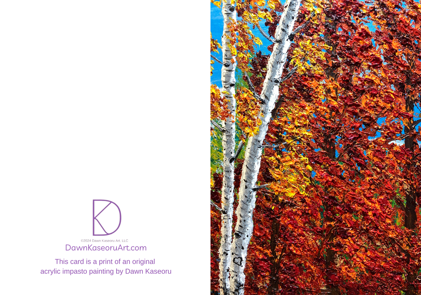 Autumn Aspen & Maple 5" x 7" Greeting Card