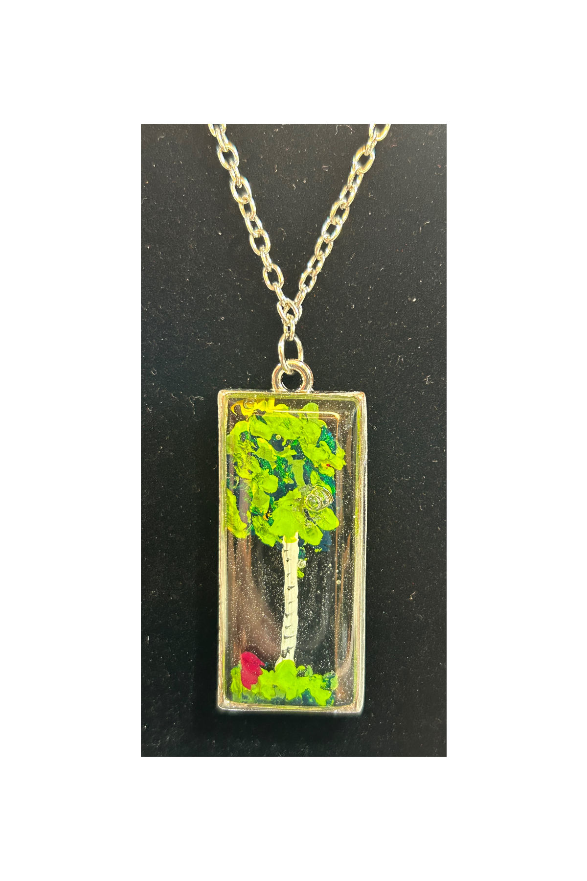 Necklace - Double-Sided Aspen Tree - Stainless Steel