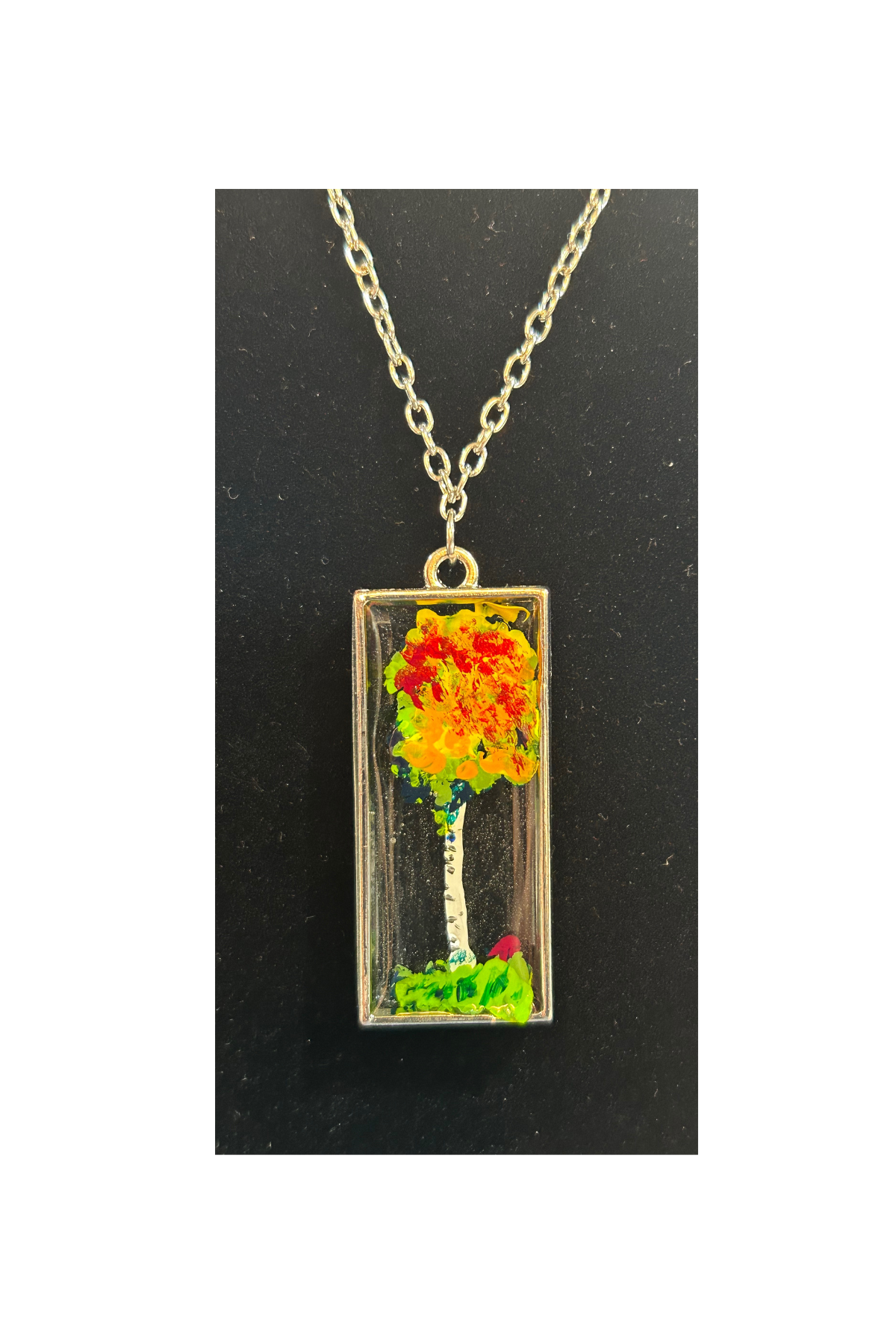 Necklace - Double-Sided Aspen Tree - Stainless Steel