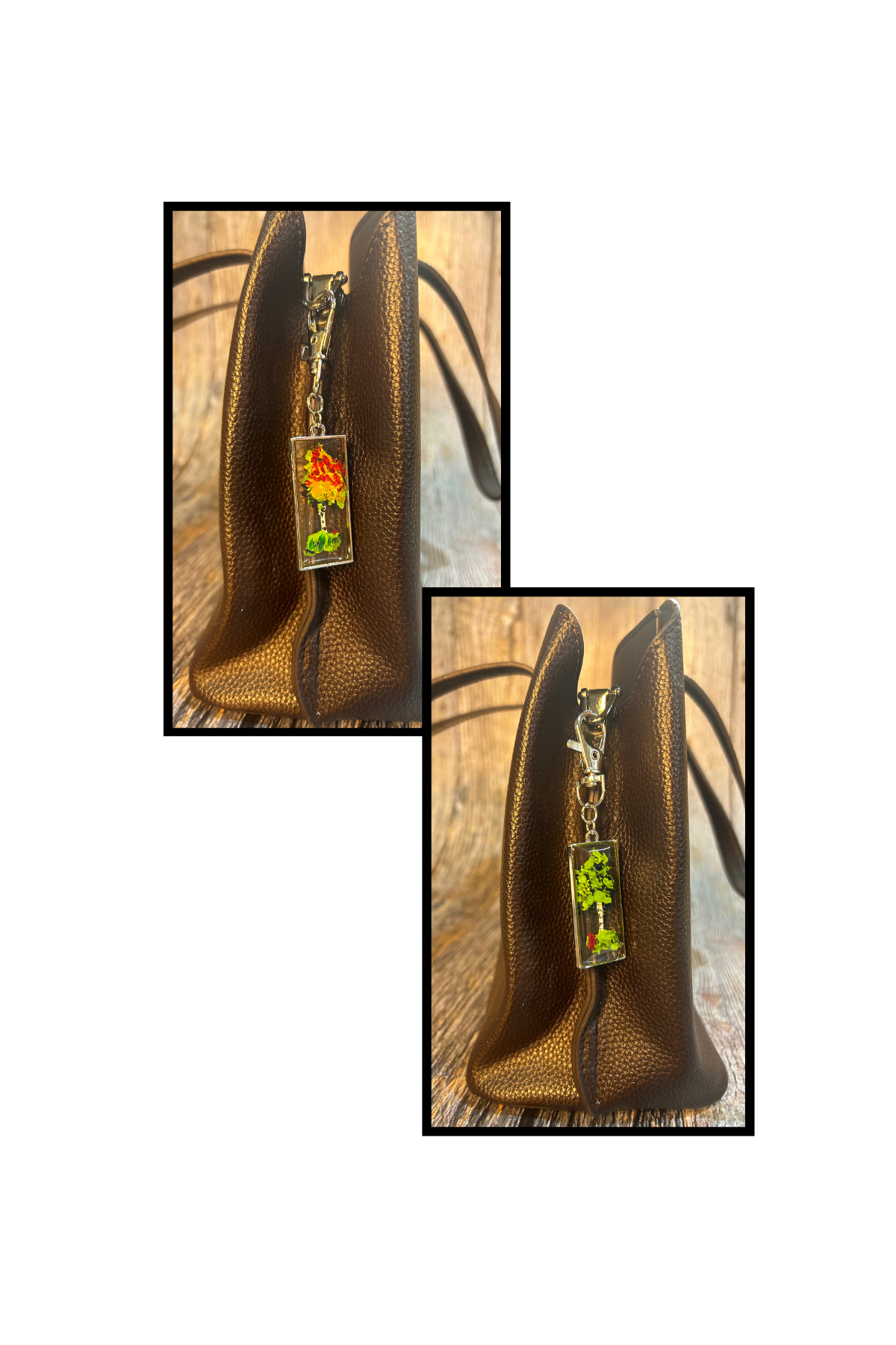 Decorative Bag Clip - Hand Painted, Double-Sided Aspen Tree
