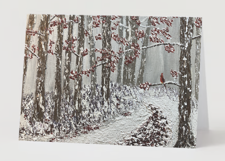 Winter Cardinal 5" x 7" Greeting Card