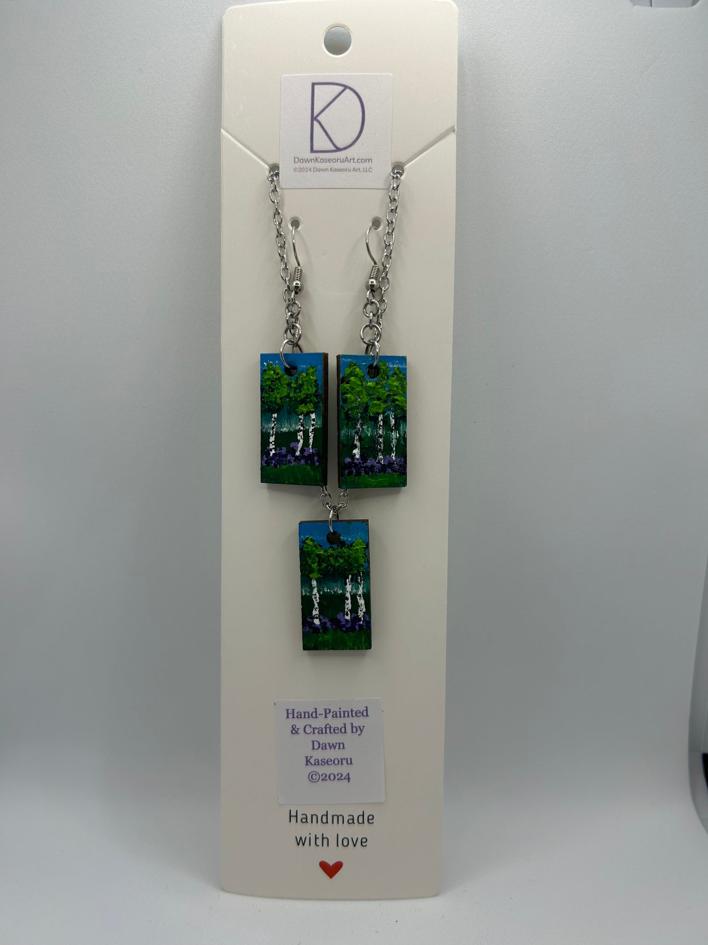 Earrings and Necklaces - Hand-Painted Wooden