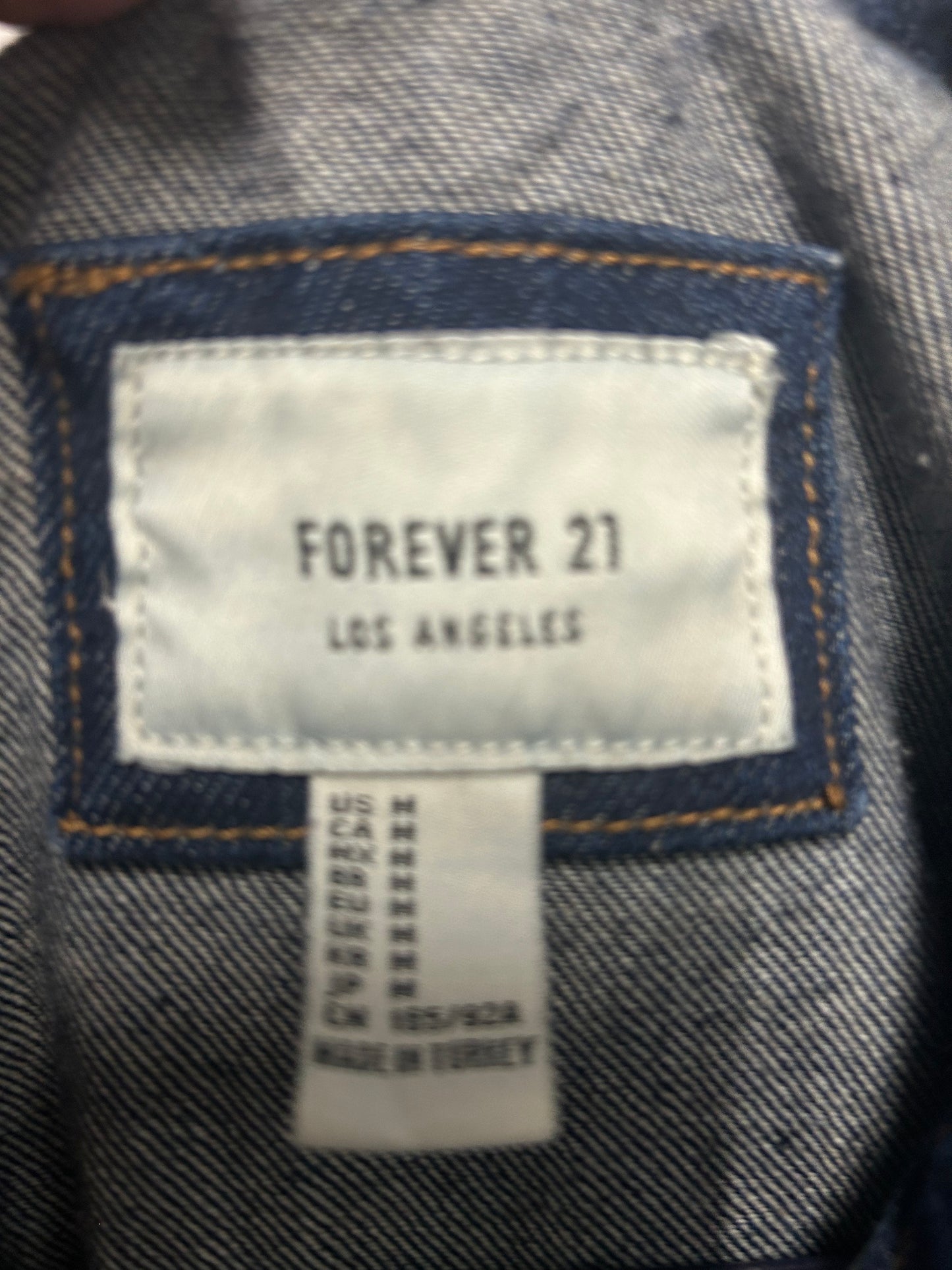 Jean Jacket - Hand-Painted Forever 21 - Winter Lake with Aspen Tree
