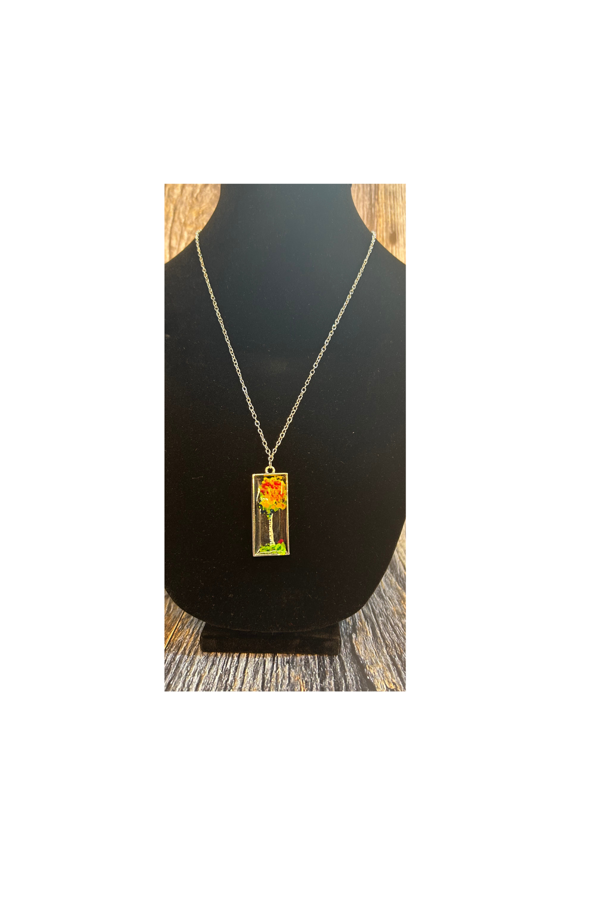Necklace - Double-Sided Aspen Tree - Stainless Steel