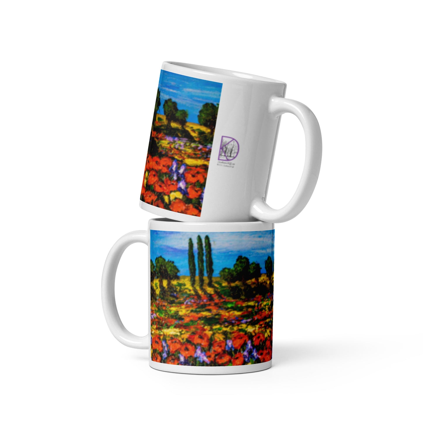 Poppies & Iris Mug