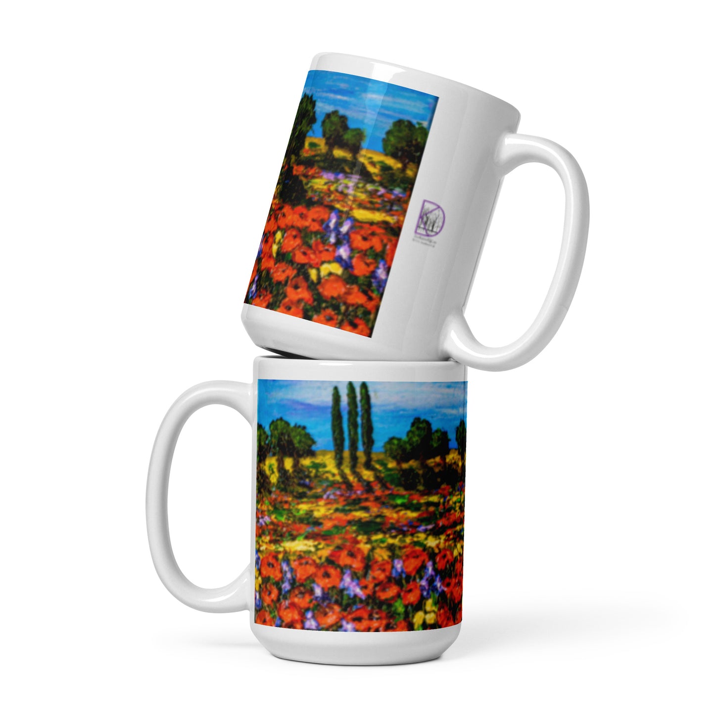 Poppies & Iris Mug